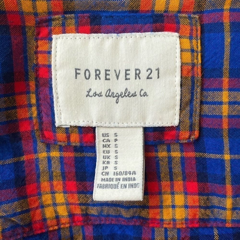 F21 plaid flannel size small - Picture 6 of 8